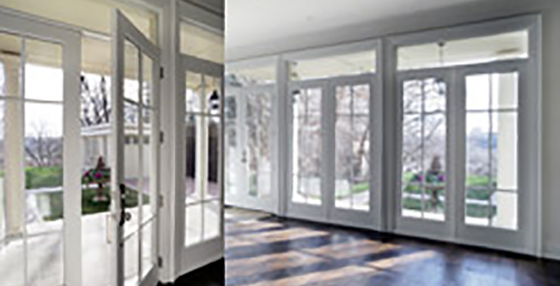 Sliding glass patio doors and French doors